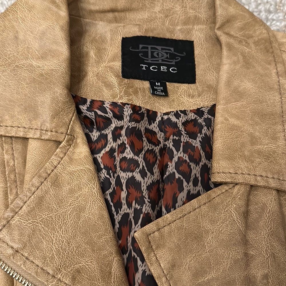TCEC Tan Leather Jacket - Picture 3 of 4